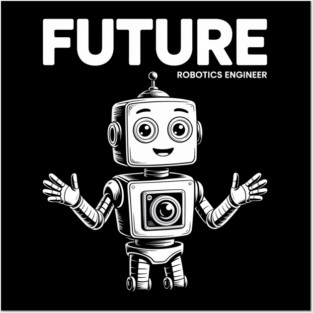 Future Robotics Engineer Robot Posters and Art
