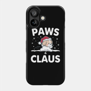 Paws & Claus Jumping Puppy Christmas Phone Case