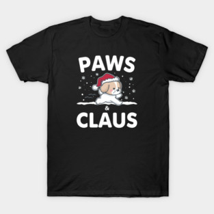 Paws & Claus Jumping Puppy Christmas T-Shirt