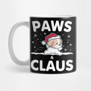 Paws & Claus Jumping Puppy Christmas Mug