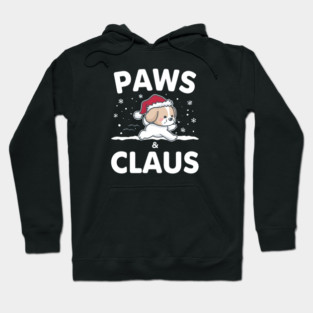 Paws & Claus Jumping Puppy Christmas Hoodie
