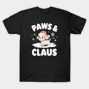 Paws & Claus Cute Christmas Dog T-Shirt