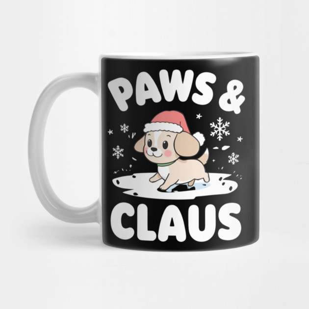 Paws & Claus Cute Christmas Dog by Ink Lines