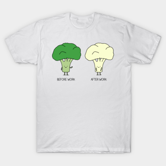 Broccoli work life T-Shirt by milkyprint