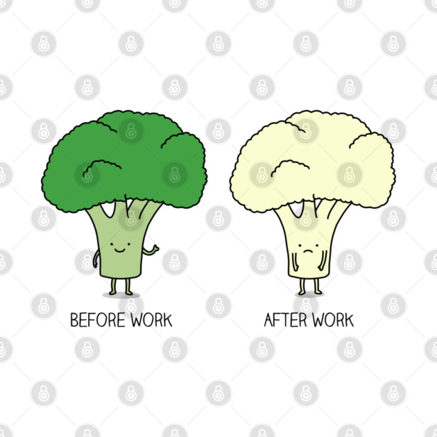 Broccoli work life by milkyprint