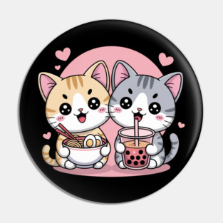 Cute Cats Ramen and Boba Pin
