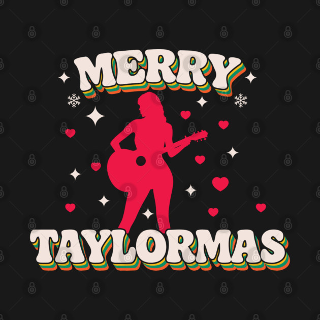 Merry Groovy Taylormas Holiday Retro Vibes Tee | Festive Retro Groove Studio by Emma