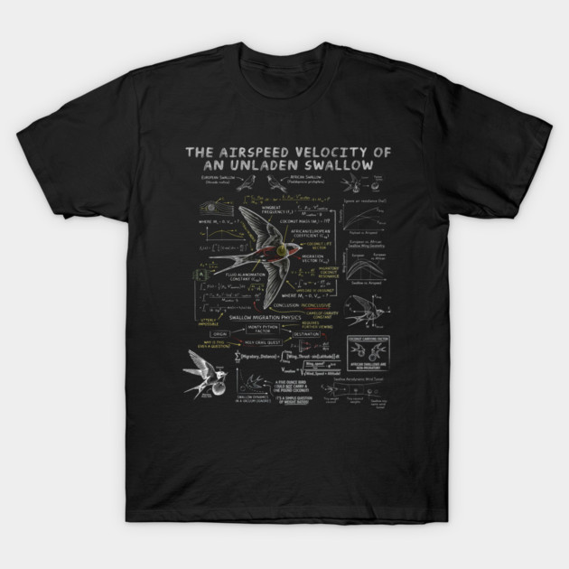 Airspeed Velocity of an Unladen Swallow T-Shirt by TerraShirts
