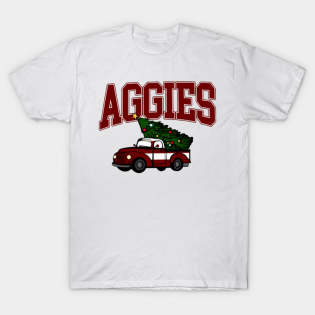 Groovy Aggies Classic Car Christmas Tree For Men Women T-Shirt by cyber_gothic_rose