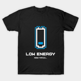 Low Energy - Pixel vertical Core (Retro 8-bit) (dark) T-Shirt