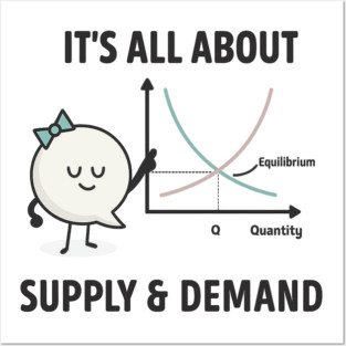 supply and demand funny economics teacher & economist Posters and Art