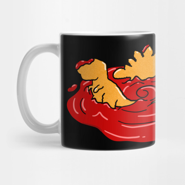 Ketchup Dino Nugget Apocalypse Funny Dinosaur Chicken Nugget by belownormal