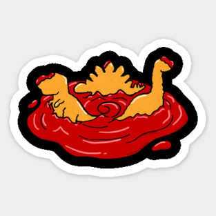 Ketchup Dino Nugget Apocalypse Funny Dinosaur Chicken Nugget Sticker