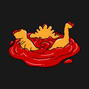 Ketchup Dino Nugget Apocalypse Funny Dinosaur Chicken Nugget T-Shirt
