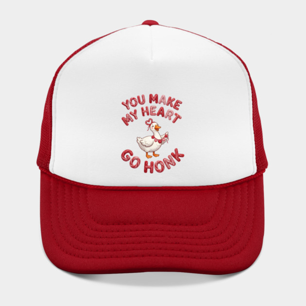 You Make My Heart Go Honk - Loveable Goose with Hearts by Creatifly Graphic Tees