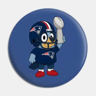 Bluey Football Player New England Patriots American Football Lovers Pin