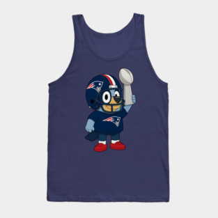 Bluey Football Player New England Patriots American Football Lovers Tank Top