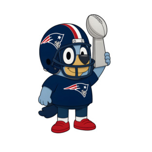 Bluey Football Player New England Patriots American Football Lovers Sticker