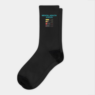 Mental Health Status Levels – Funny Relatable Meter Bars Socks