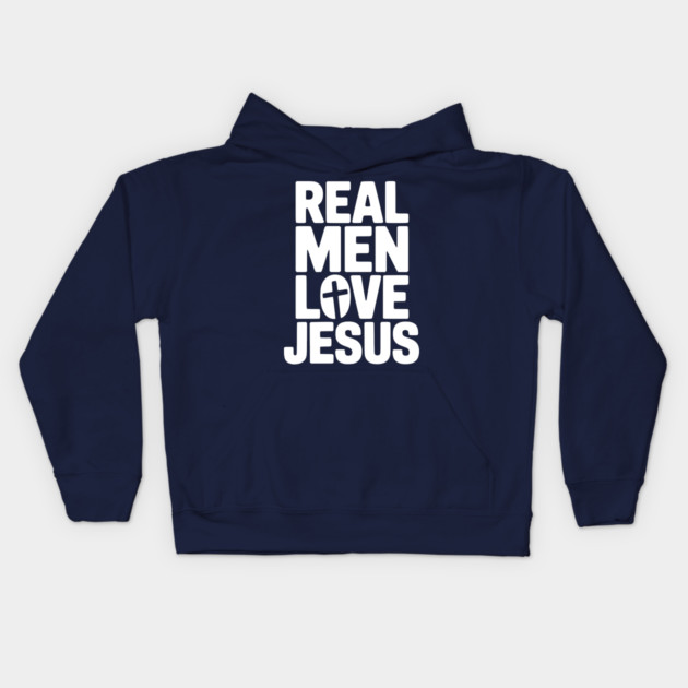 Real Men Love Jesus Kids Hoodie by Frank Ring