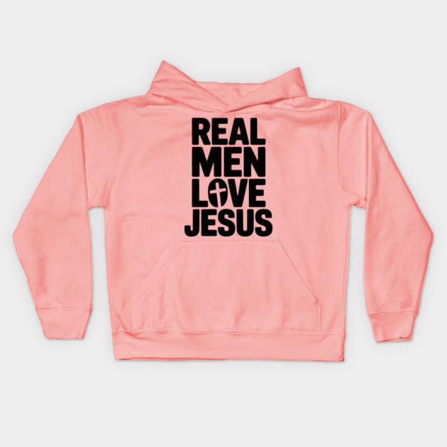 Real Men Love Jesus Kids Hoodie by Frank Ring