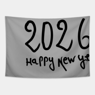 Happy New Year 2026 Tapestry