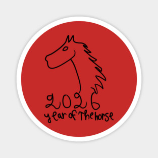 Year of the Horse 2026 - Chinese Zodiac Celebration Magnet