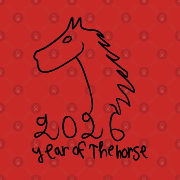 Year of the Horse 2026 - Chinese Zodiac Celebration by Creatifly Graphic Tees