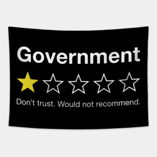 Government One Star Review – Funny Distrust Sarcasm Rating Tapestry