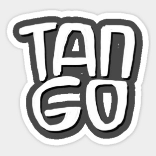 tango, handlettering, tango dancer Sticker
