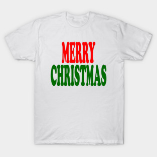 Merry Christmas Red and Green T-Shirt