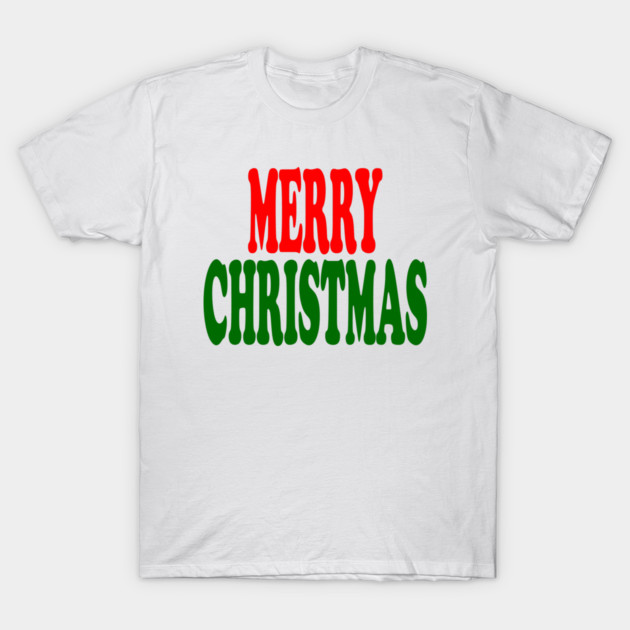 Merry Christmas Red and Green T-Shirt by Creatifly Graphic Tees