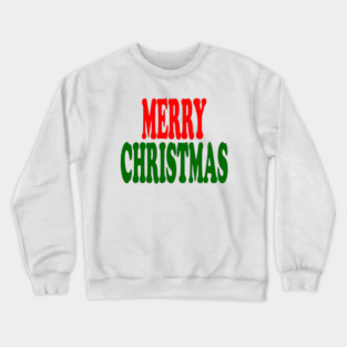 Merry Christmas Red and Green Crewneck Sweatshirt