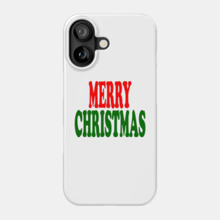 Merry Christmas Red and Green Phone Case