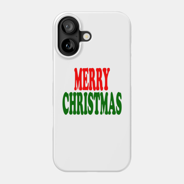 Merry Christmas Red and Green Phone Case by Creatifly Graphic Tees