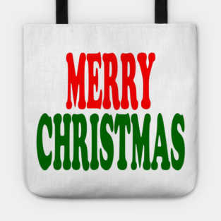 Merry Christmas Red and Green Tote
