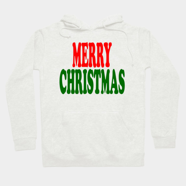Merry Christmas Red and Green Hoodie by Creatifly Graphic Tees