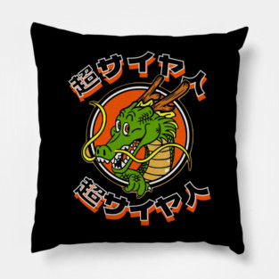 aesthetic vintage dragon ball dragon art Pillow