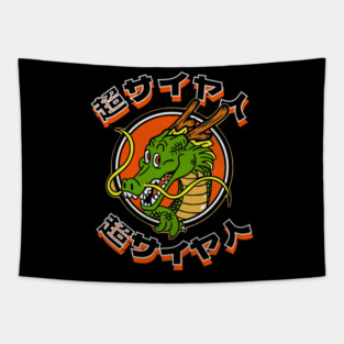 aesthetic vintage dragon ball dragon art Tapestry