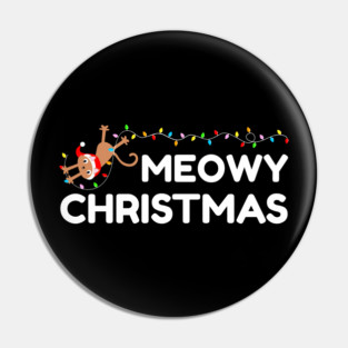 Playful Cat Christmas Lights – Meowy Christmas Fun Pin