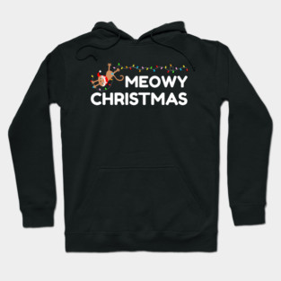 Playful Cat Christmas Lights – Meowy Christmas Fun Hoodie