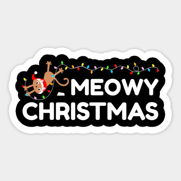 Playful Cat Christmas Lights – Meowy Christmas Fun Magnet by Creatifly Graphic Tees