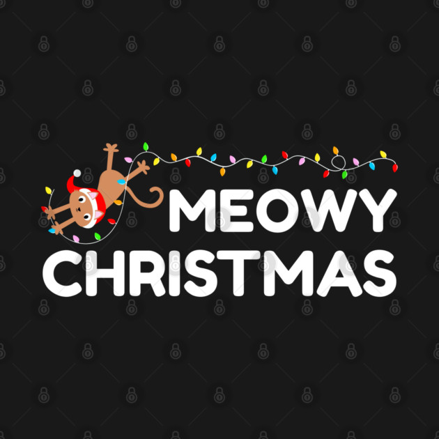 Playful Cat Christmas Lights – Meowy Christmas Fun by Creatifly Graphic Tees