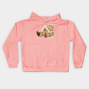 Gingerbread Fennec Fox Kids Hoodie