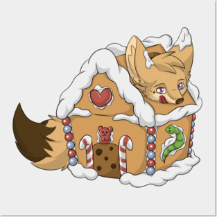 Gingerbread Fennec Fox Posters and Art