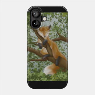 Sleepy Red Fox on a Tree Phone Case