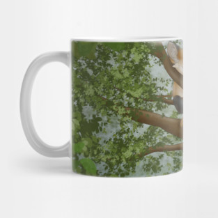Sleepy Red Fox on a Tree Mug