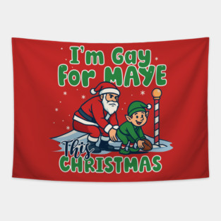Gay For Maye Christmas Tapestry