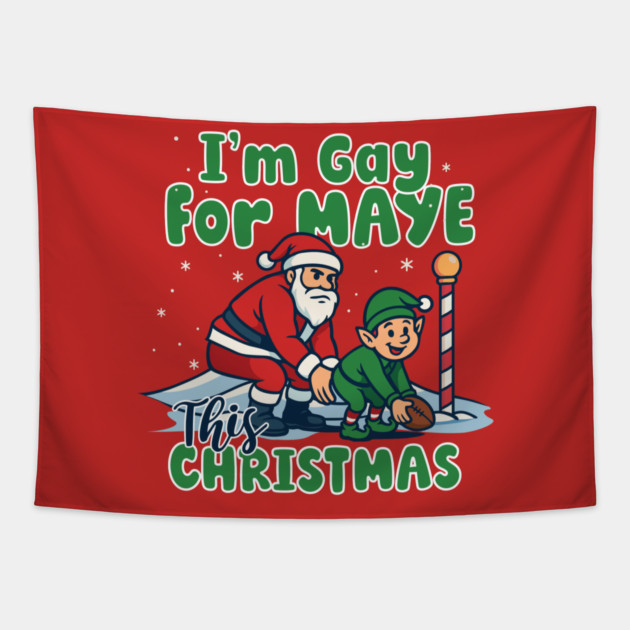 Gay For Maye Christmas Tapestry by stayfrostybro