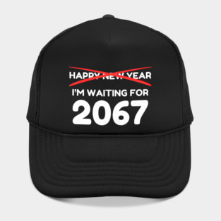 Waiting for 2067 New Year Countdown Hat